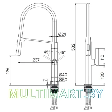 Смеситель Paulmark Barrel Ba214029-AN (антрацит) картинка 11